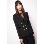 PINKO blazer ALEXIA 4 con bottoni gioiello NERO