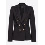 PINKO blazer ALEXIA 4 con bottoni gioiello NERO