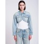 VICOLO giacca in jeans coprispalla BLU