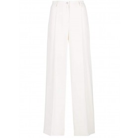 PINKO pantaloni PUREZA ampi in crèpe fluido WHITE