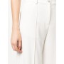 PINKO pantaloni PUREZA ampi in crèpe fluido WHITE