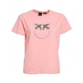 PINKO t-shirt QUENTIN 3 con logo PINK