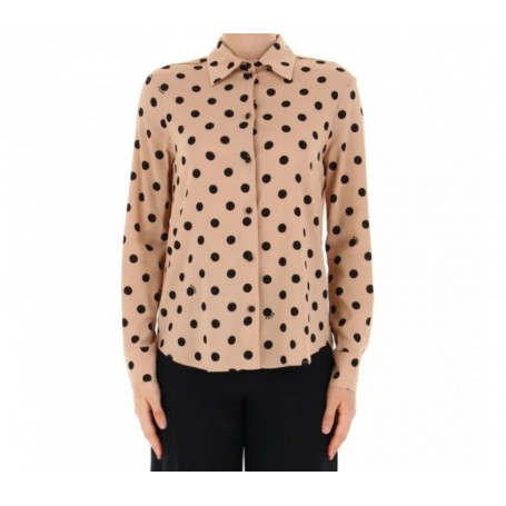 PINKO camicia SMORZARE pois jacquard NUDO/NERO