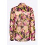 PINKO camicia SMORZARE georgette st. Iris MULT.NERO