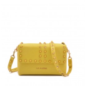 LA CARRIE borsa tracollina gialla con borchiette GIALLO