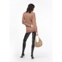 PINKO cardigan LAMA jacquard con logo CAMMELLO/NERO/FUXIA