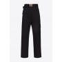 PINKO pantaloni cargo PERLITA con cintura Love Birds NERO