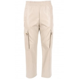 PINKO pantalone similpelle washed PERNILLA GREY