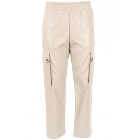 PINKO pantalone similpelle washed PERNILLA GREY