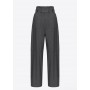 PINKO pantalone in flanella con cintura PACMAN in flanella DARK GREY