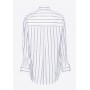 PINKO camicia COPENAGHEN cotone stretch a riga doppia BIANCO/NERO