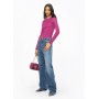 PINKO maglia BERLINO a maniche lunghe con logo FUXIA/NERO