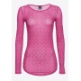 PINKO maglia BERLINO a maniche lunghe con logo FUXIA/NERO