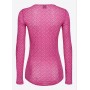 PINKO maglia BERLINO a maniche lunghe con logo FUXIA/NERO