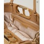 TWINSET borsa Tote Shopper "Lila" Almond in paglia con manico Oval TBEIGE