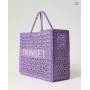 TWINSET borsa shopper 'Bohèmien' crochet LILLA GIACINTO