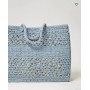 TWINSET borsa shopper 'Bohèmien' crochet BLUE TEA