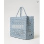 TWINSET borsa shopper 'Bohèmien' crochet BLUE TEA