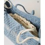 TWINSET borsa shopper 'Bohèmien' crochet BLUE TEA