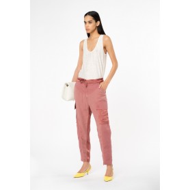 PINKO pantaloni MEZZANO cargo fluidi DARK BUBBLE