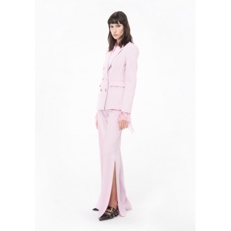 PINKO pantalone ampi PUREZZA con spacco laterale ROSA