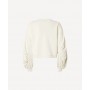 PINKO felpa boxy CERESOLE ricamo Love Birds BIANCO CREMA