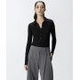 PINKO polo PORTAFOTO jersey fluido NERO