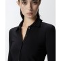 PINKO polo PORTAFOTO jersey fluido NERO