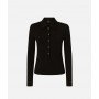 PINKO polo PORTAFOTO jersey fluido NERO