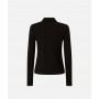 PINKO polo PORTAFOTO jersey fluido NERO