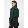 DIXIE camicia effetto satin con fiocco e bottoni VERDE SMERALDO