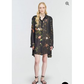 SEMICOUTURE abito JADE in georgette stampa fiori