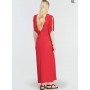 SEMICOUTURE abito SANTIAGO in crepe de chine ROSSO PAPRIKA