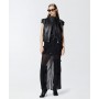 PINKO gonna INVECE NO lunga in georgette NERO
