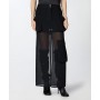 PINKO gonna INVECE NO lunga in georgette NERO