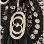 LA CARRIE Seccchielo Mirror in raffia BLACK