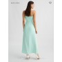 LIUJO vestito elegante con piume VERDE ACQUA