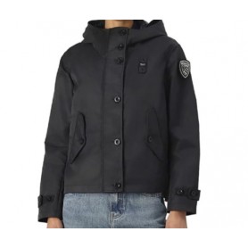BLAUER giacca MARCELLA liscia con cappuccio NERO