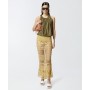 PINKO gonna CRISPO lunga effetto crochet fantasia YELLOW