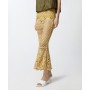 PINKO gonna CRISPO lunga effetto crochet fantasia YELLOW