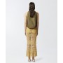 PINKO gonna CRISPO lunga effetto crochet fantasia YELLOW