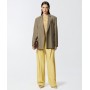 PINKO top GONZANO senza maniche crochet traforato YELLOW