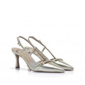 SILKO' Slingback ESTER 21 laminato PLATINO