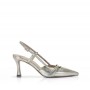 SILKO' Slingback ESTER 21 laminato PLATINO