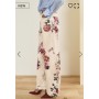SOUVENIR pantalone cotone stampa fiori