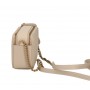 PINKO piccola borsa CARRIE a tracolla con logo Love Birds in rilievo BEIGE