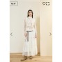SOUVENIR gonna pizzo con fodera BIANCO