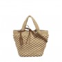 GIANNI CHIARINI borsa double hand in tessuto lavorato a mano NATURE