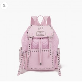 LA CARRIE Zaino Dark con borchie PINK