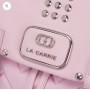 LA CARRIE Zaino Dark con borchie PINK